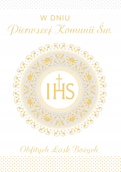 

Pamiątka Pierwszej Komunii Św Karnet B6Z Wzór 4