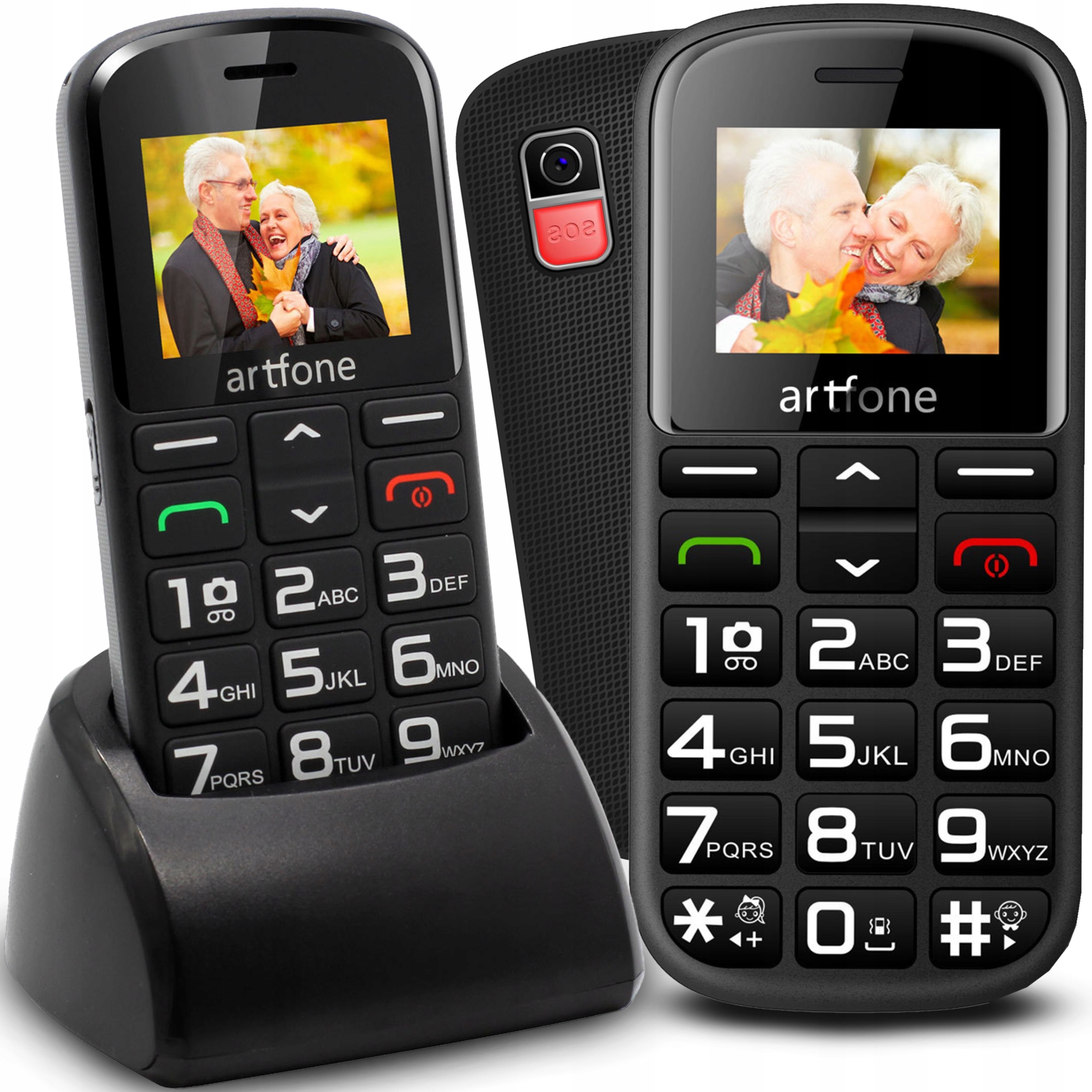 Mobilní Telefon Pro Seniora Sos Velká Tlačítka Hlasitý Sim Gsm Alarm Fotoaparát