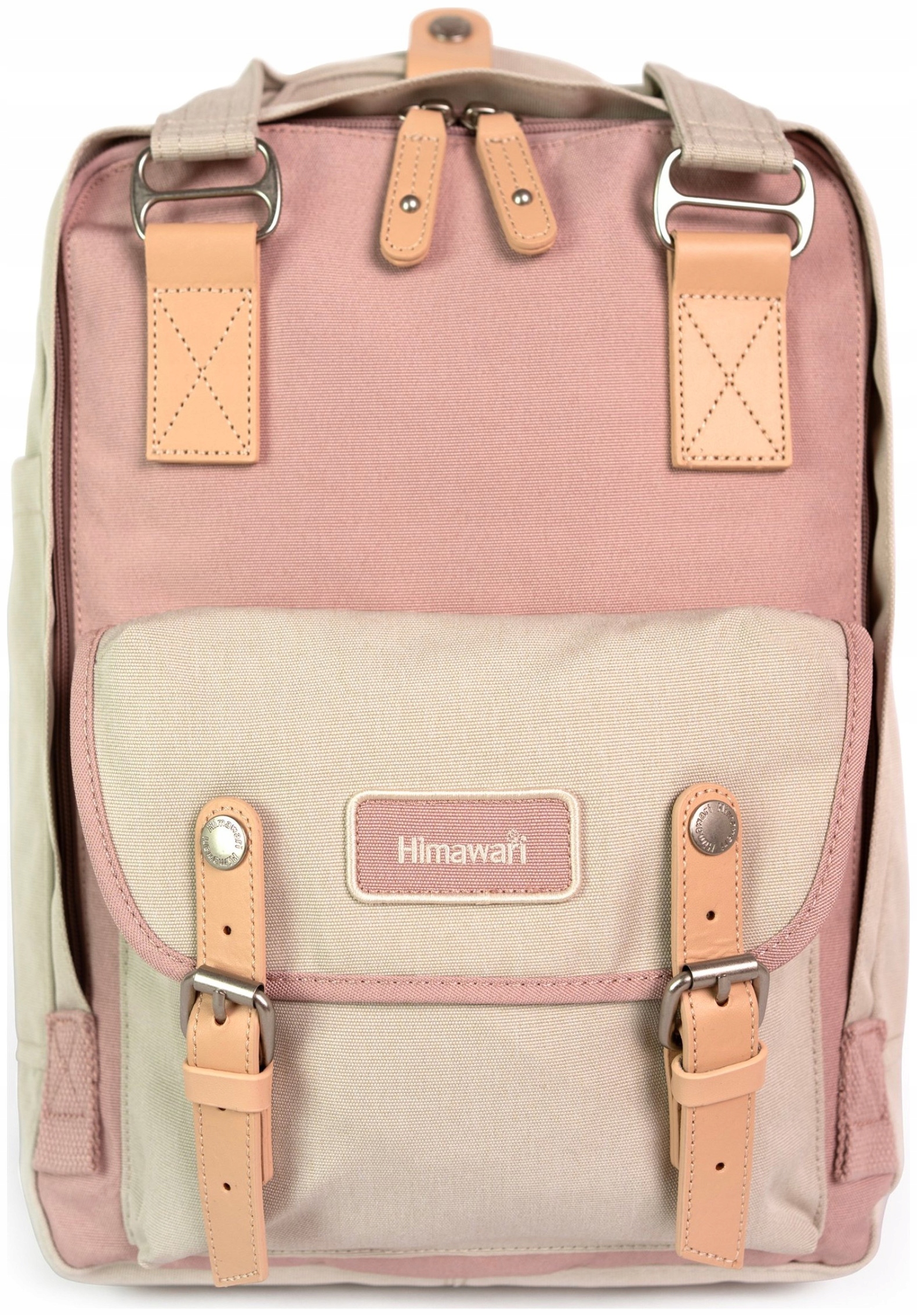 Batoh na notebook Himawari Mist S do práce do školy, lehký, špinavě růžový