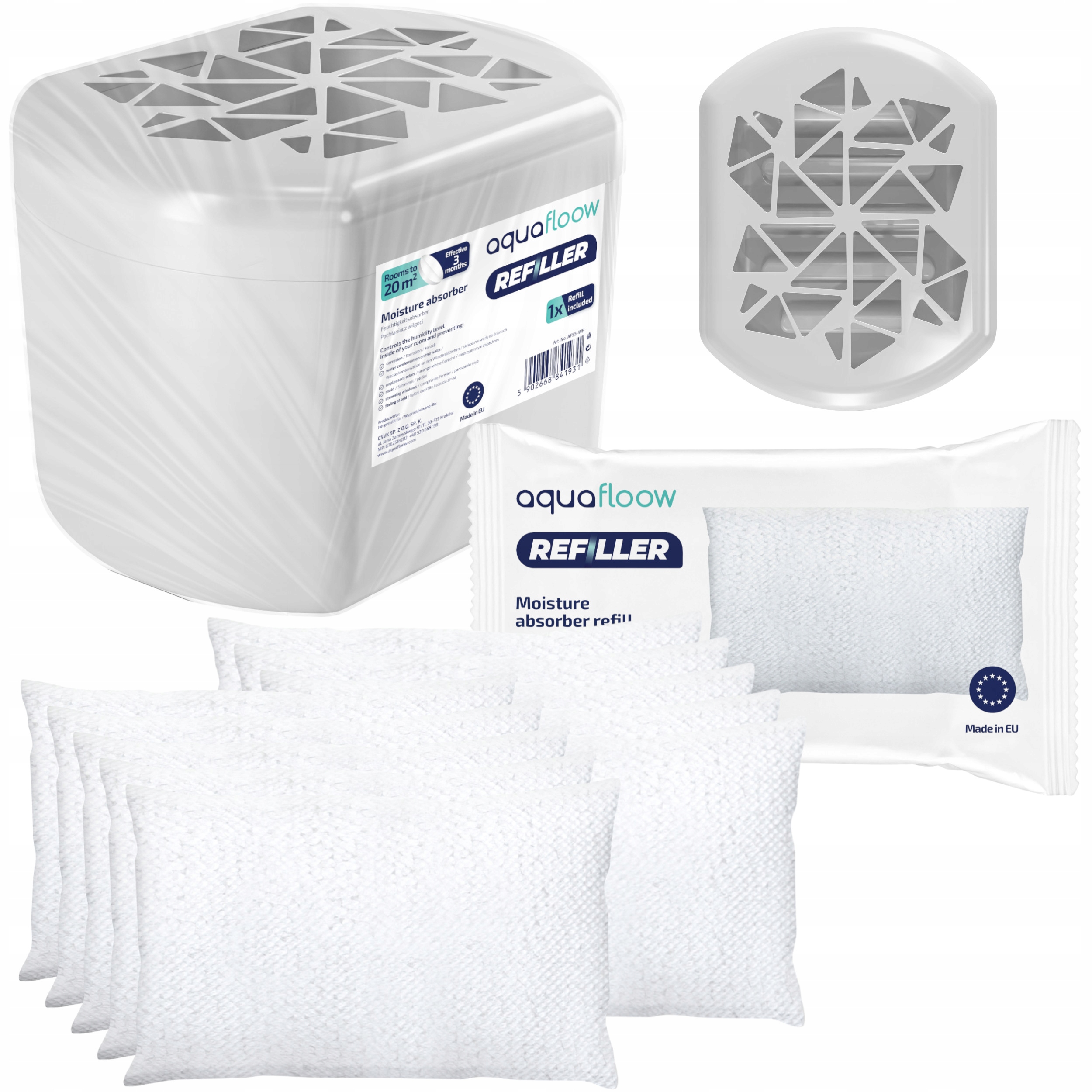 

Pochłaniacz wilgoci AquaFloow 10x wkład 250g