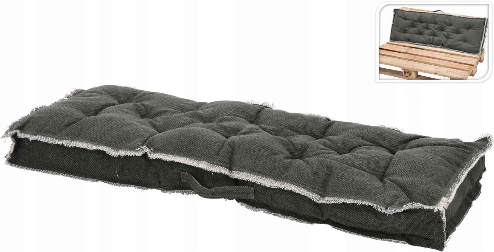 Opierka/sedadlo na paletový nábytok, 40x120cm, šedá