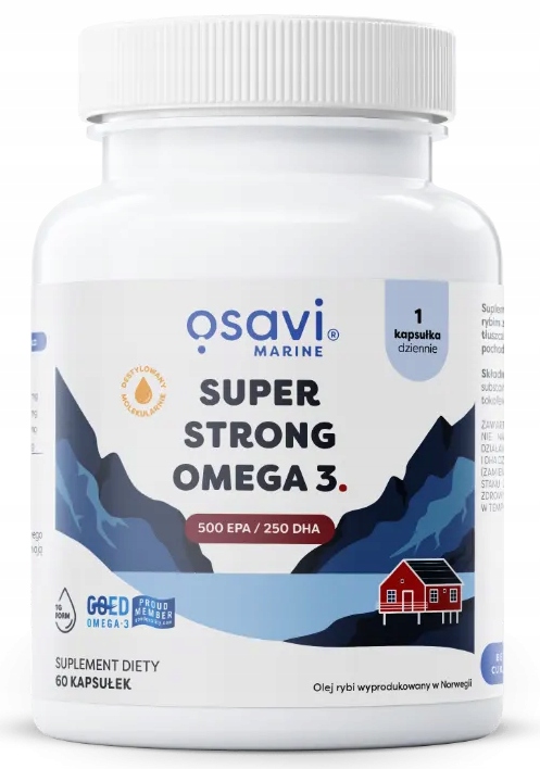Osavi SUPER STRONG OMEGA 3 500EPA 250 DHA 60 Kapsułek ODPORNOŚĆ