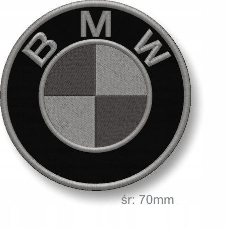 naszywka naprasowanka łatka haft Bmw śr: 70mm
