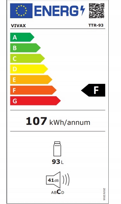 MAŁA LODÓWKA CHŁODZIARKA 93L 85cm KOMORA ŚWIEŻOŚCI Model TTR-93