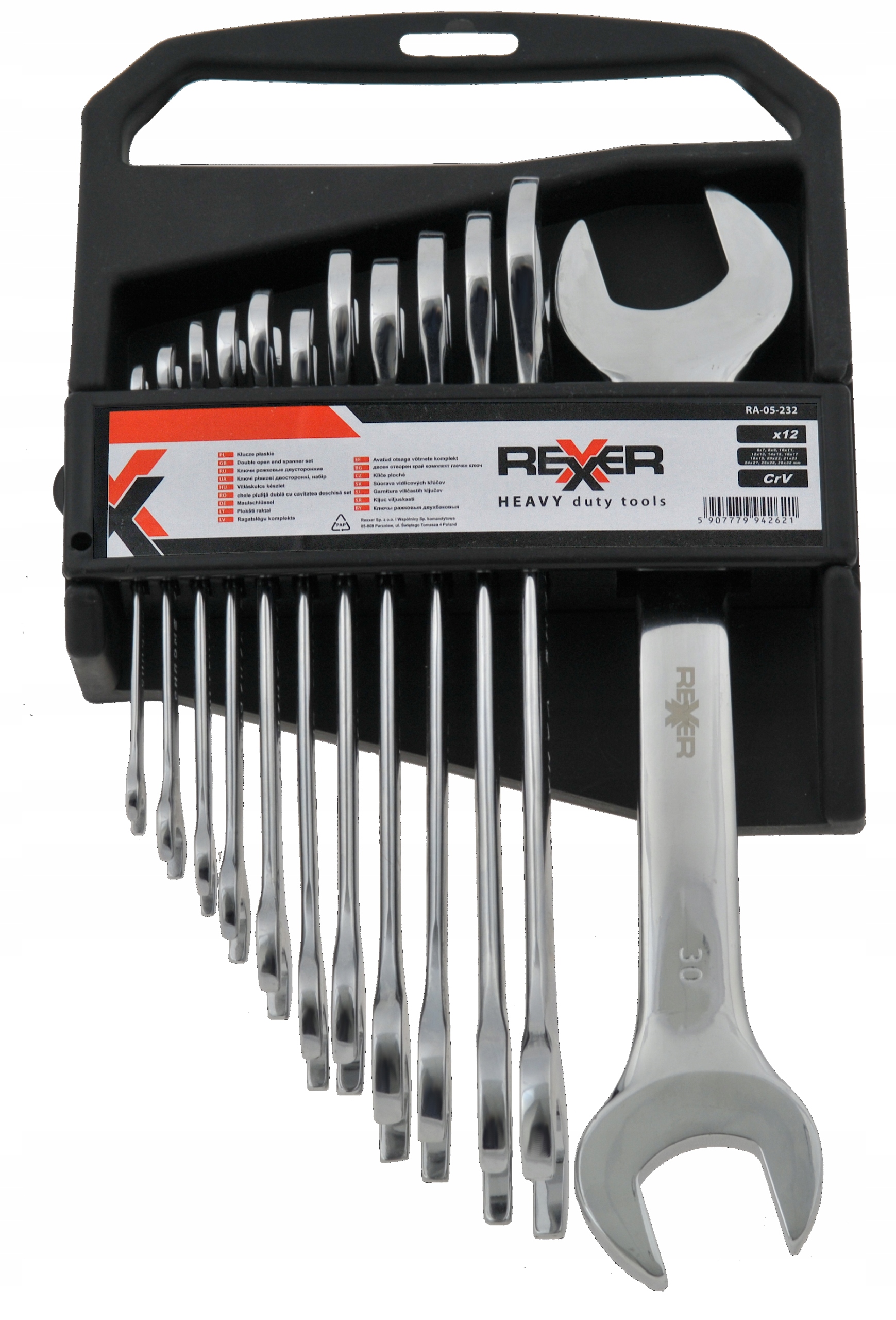 KLUCZE PLASKIE 6 32 MM KPL 12 CZ