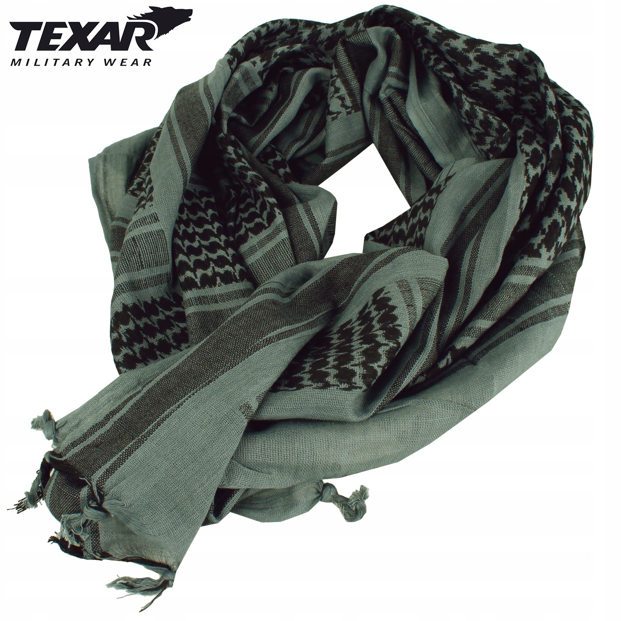 Chusta Arafatka Kefija Wojskowa PLO 110 x 110 cm TEXAR Nightcamo Szara Kod producenta 04-PLO-HE