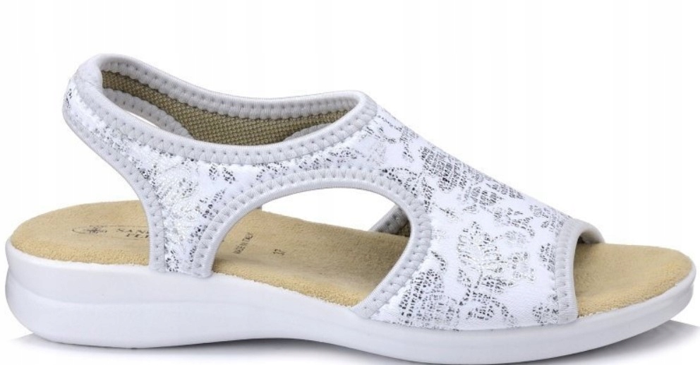 Elastické sandály Sanital Flex 8056 bílé, velikost 37