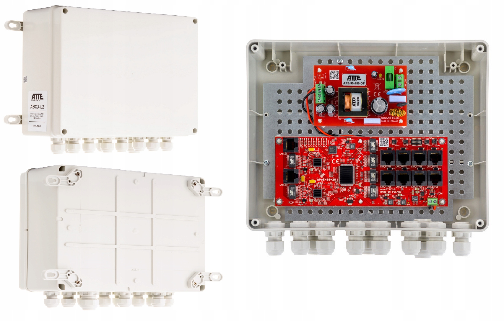 Prepínač PoE 8-portový 2 RJ45 IP-8-20-L2)