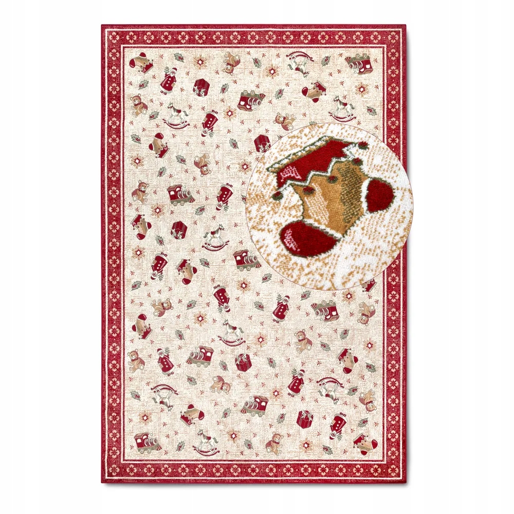 Koberec pod vianočný stromček 160 x 230 cm, protišmykový, plocho tkaný