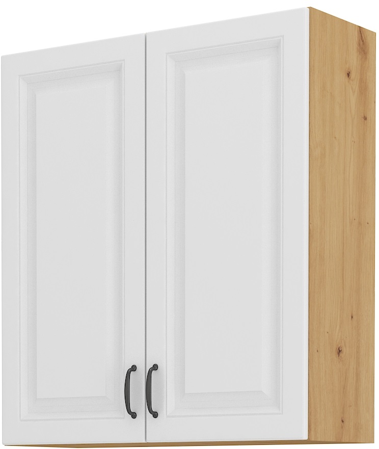 Kuchyňská skříňka závěsná vysoká 90, bílá – 80 cm. S tlumením dovírání. Artisan/bílá