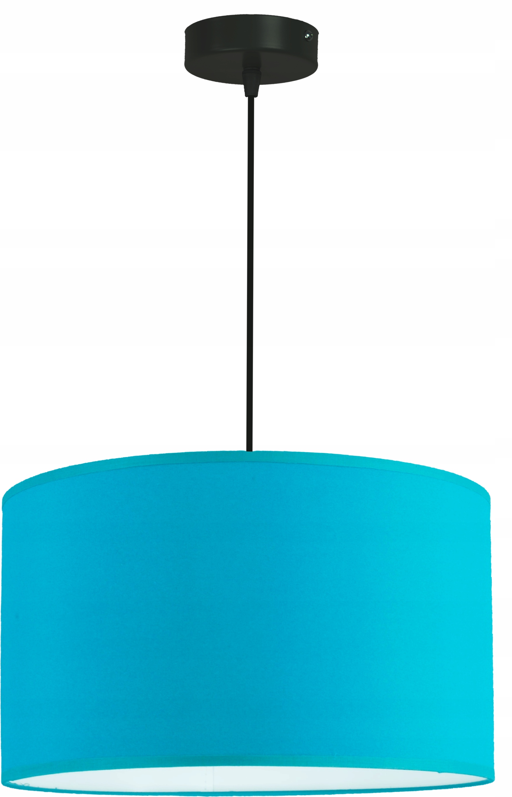 Moderní závěsná stropní lampa tyrkysové stínidlo 35 cm, lustr, Led obývací pokoj