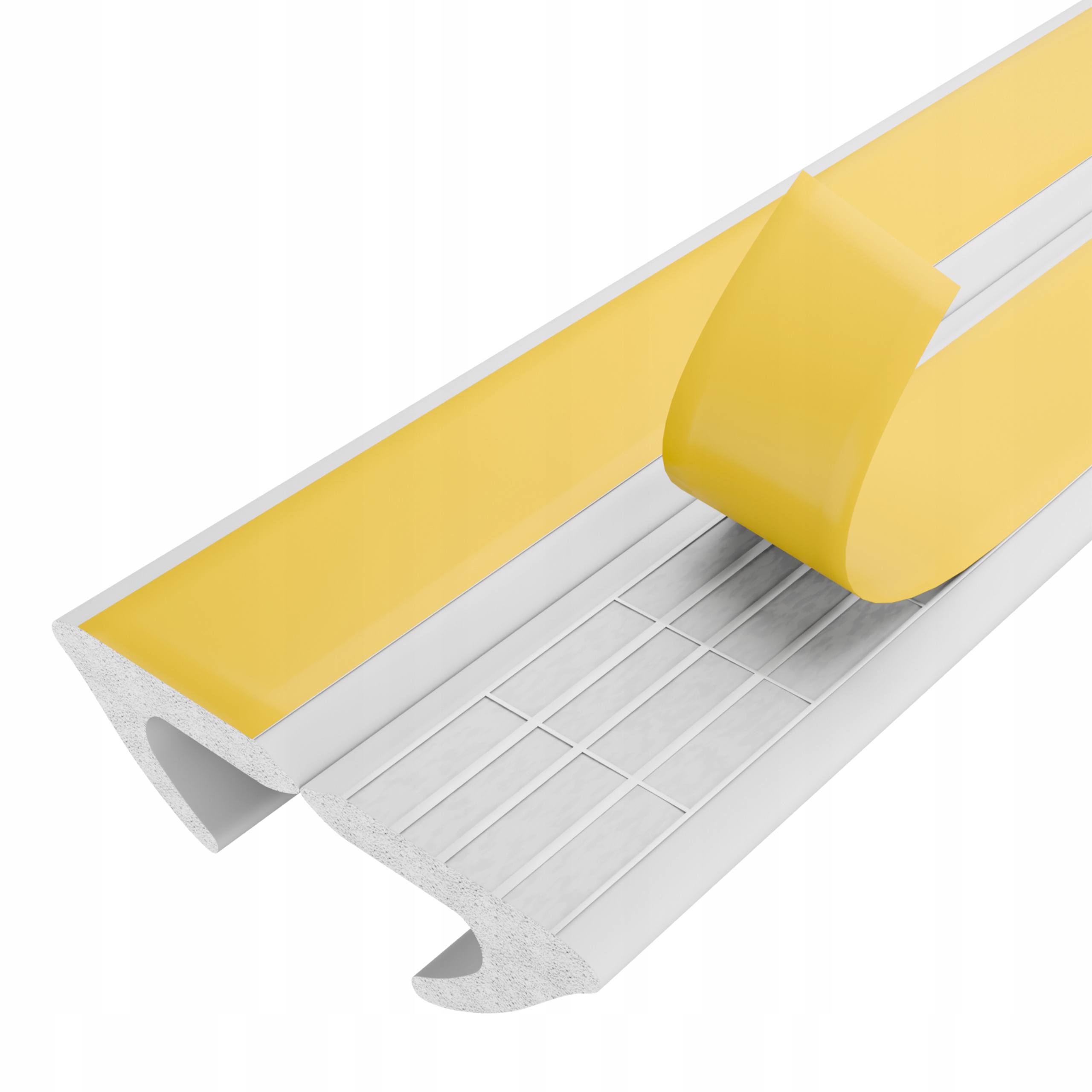 Samolepiaca zvukotesná tesniaca vložka na okná a dvere 9x7 mm V biela 100 m