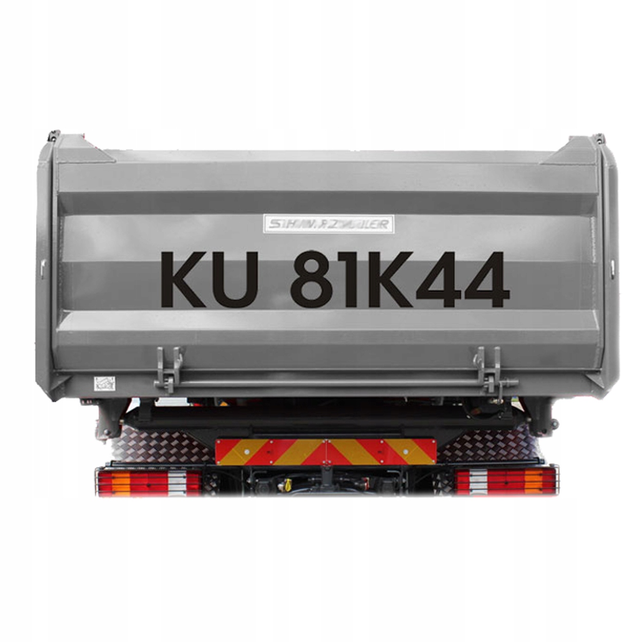 Naklejka Numer Rejestracyjny Naczepa Wanna Wywrotka Ciężarówka