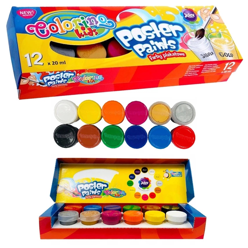 Farby plakatowe Colorino 12 szt. x 20 ml Marka Colorino