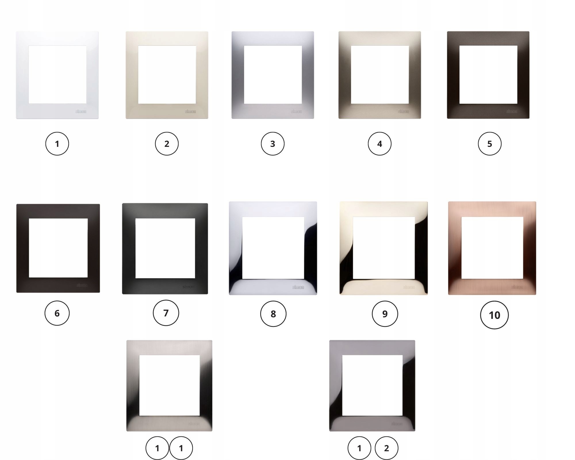 Ramka pojedyncza Biała Simon 54 Premium Rodzaj pojedyncza