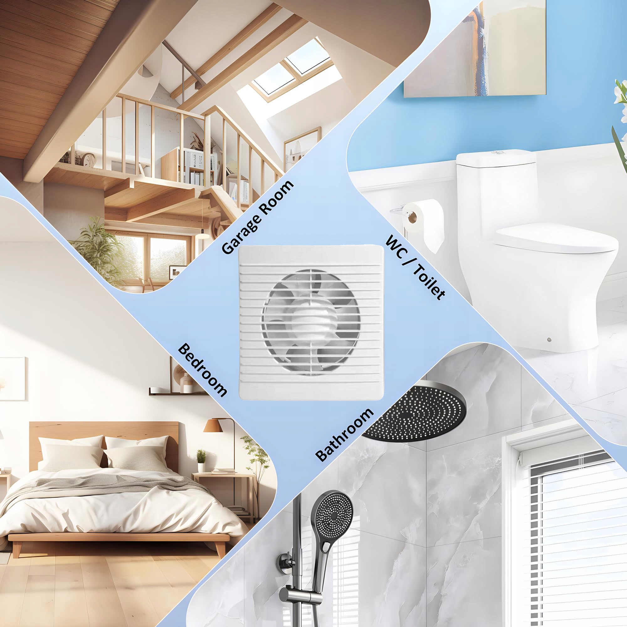 WENTYLATOR DOMOWY 180 MM ŁAZIENKOWYBIAŁY STANDARD EAN (GTIN) 763663013496