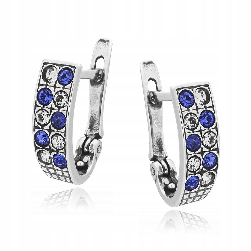 

Kolczyki Srebrne Oksydowane Damskie Przecinki 925