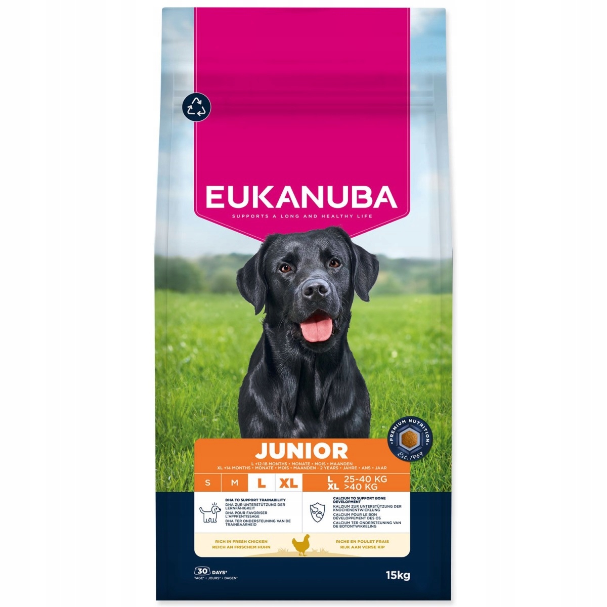 Levně Krmivo Eukanuba Junior Large rich in fresh chicken 15kg