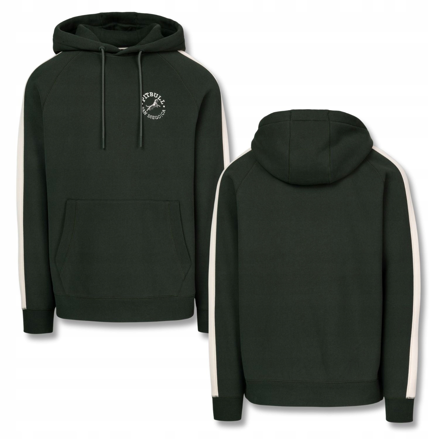 Pánská Mikina s kapucí Pitbull San Diego Ca Proužky Malé Logo