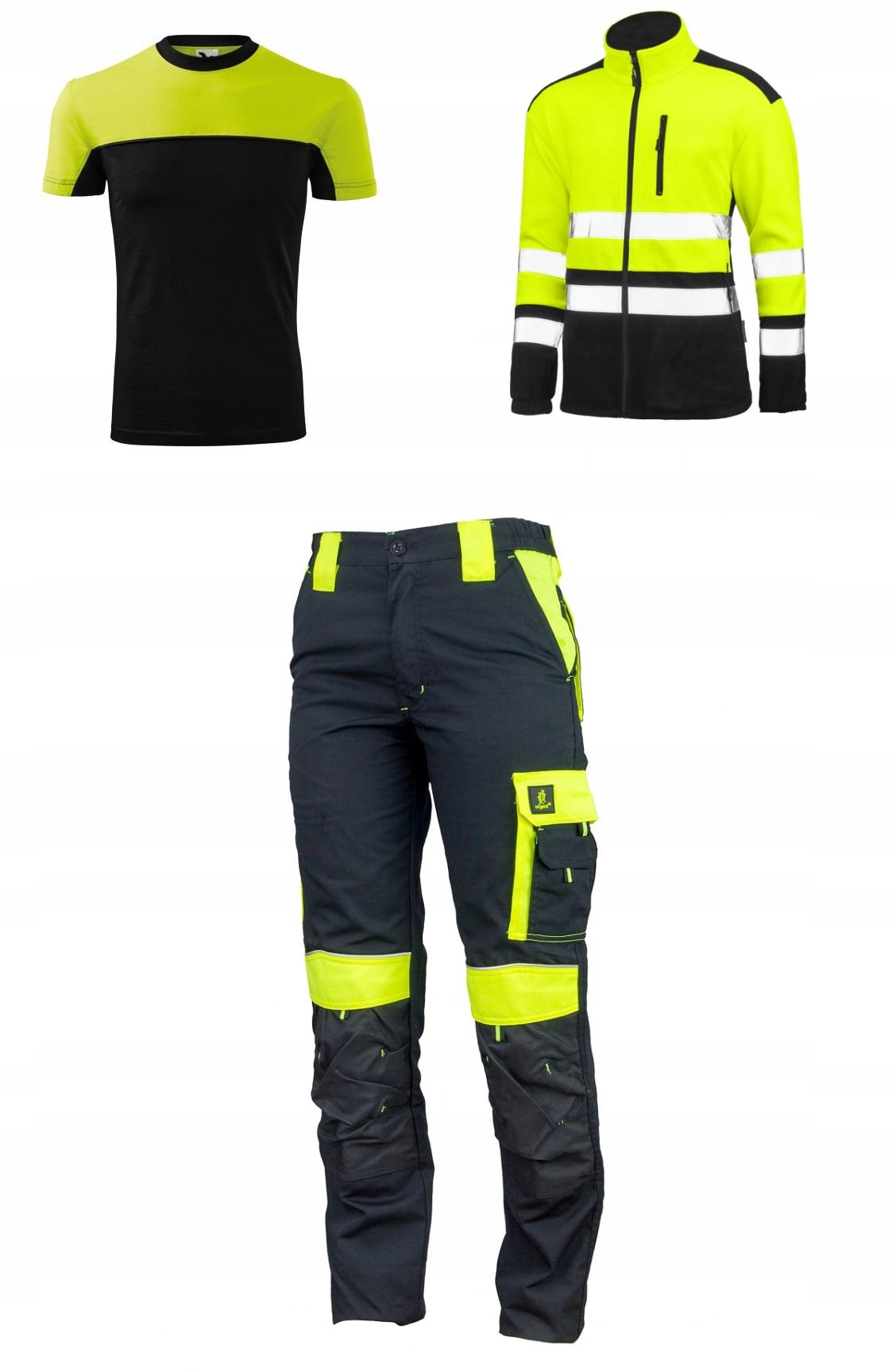 UBRANIE ROBOCZE KOMPLET OSTRZEGAWCZY ODBLASKOWY 58