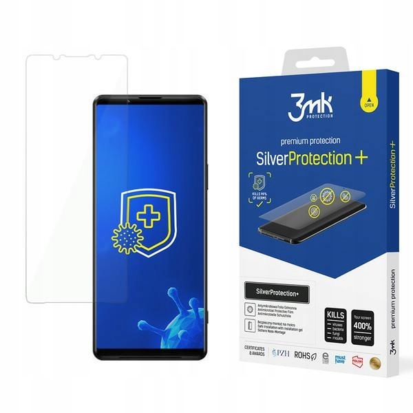 3MK Silver Protect+ folia antymikrobowa do Sony Xperia 1 III, montaż na mok