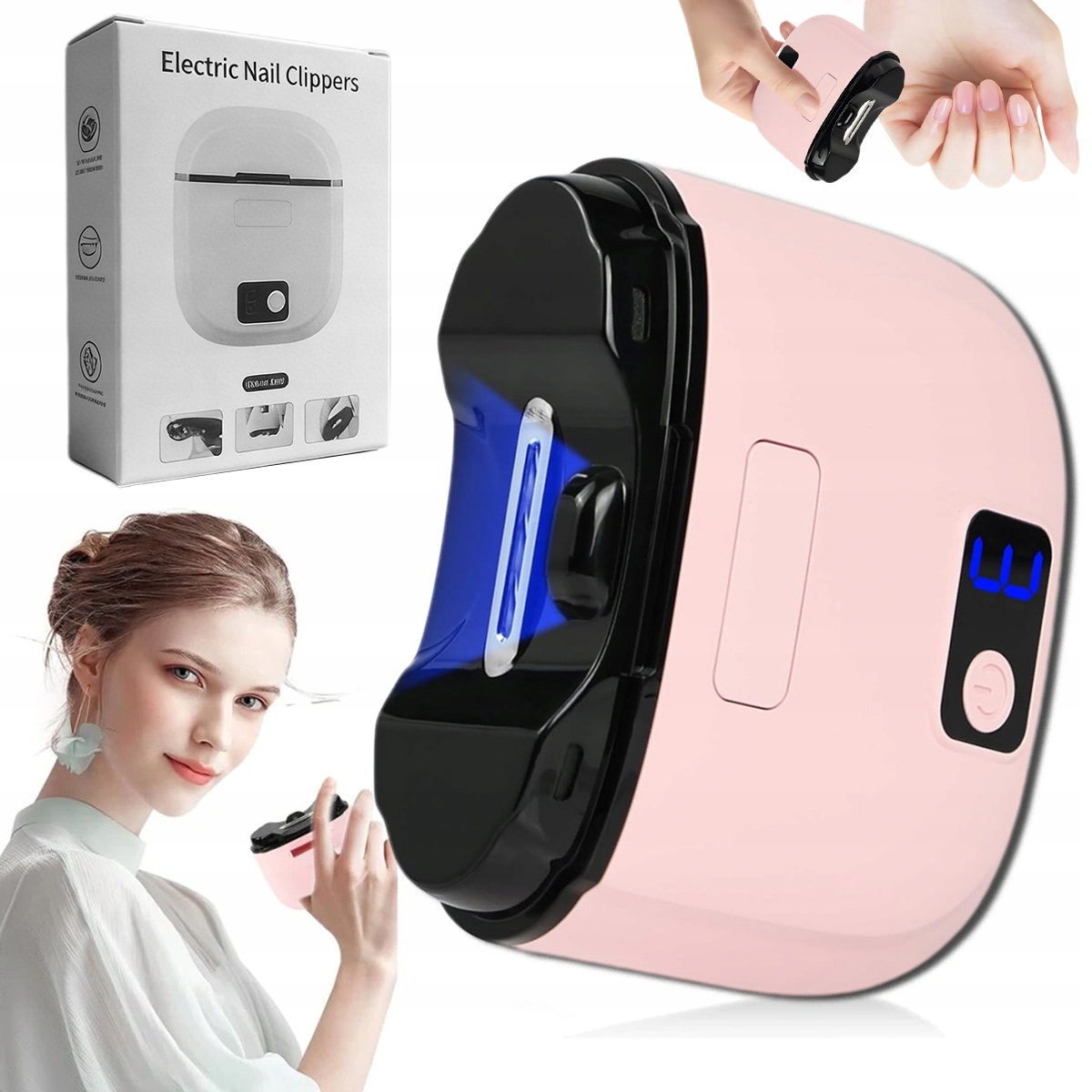 Elektrický automatický zastřihovač nehtů pro děti i dospělé 2v1