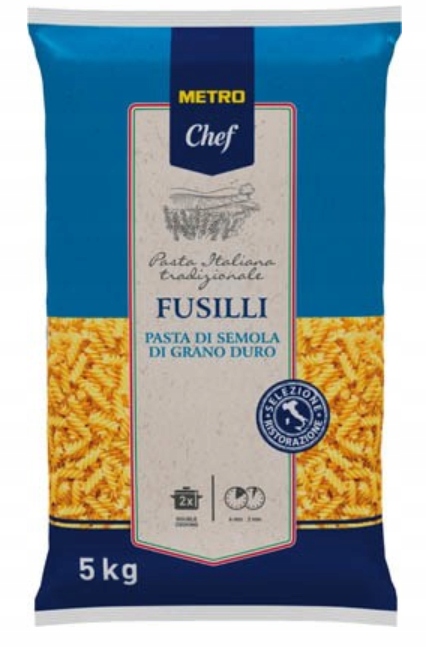 Metro Chef těstoviny Fusilli 5 kg velké balení pro gastronomii