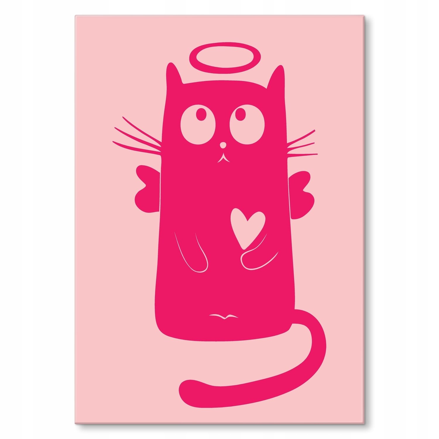 Kovový plakát Růžová kočička Dárek 22 x 31 cm