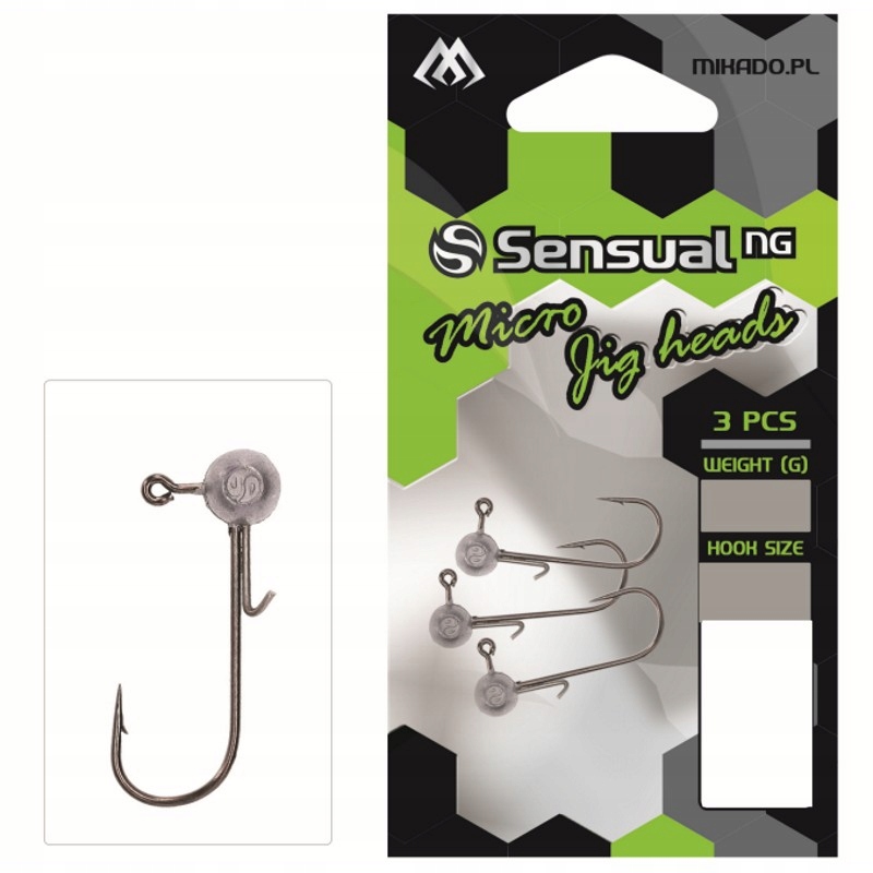 Główka Jigowa Mikado Sensual Micro 5g 6 BN 3szt. Do Zbrojenia Gum Na Okonia