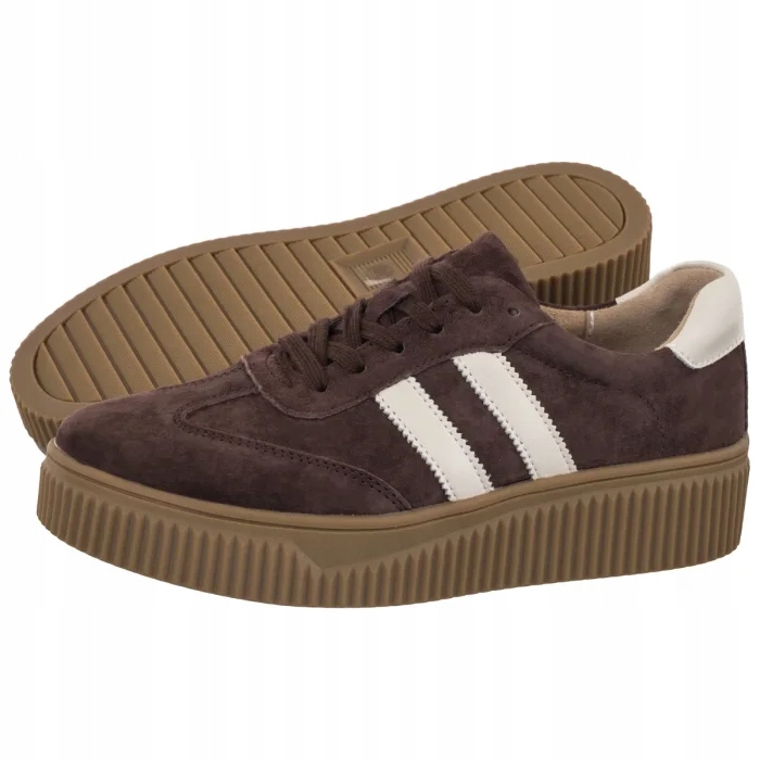 Dámské kožené tenisky Filippo Hnědé DP6776/26 D Br Brown