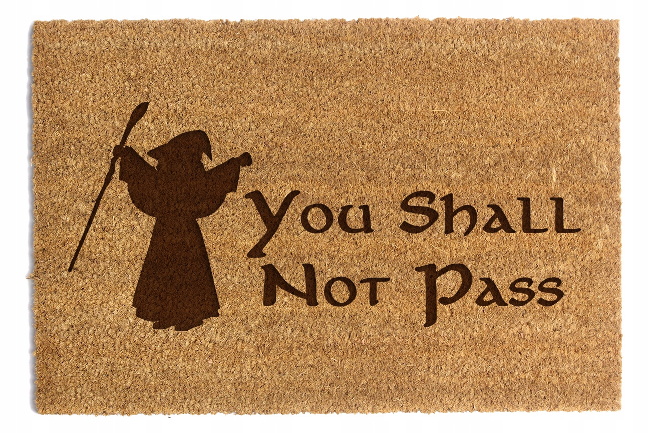 WYCIERACZKA POD DRZWI "YOU SHALL NOT PASS" 60x90cm