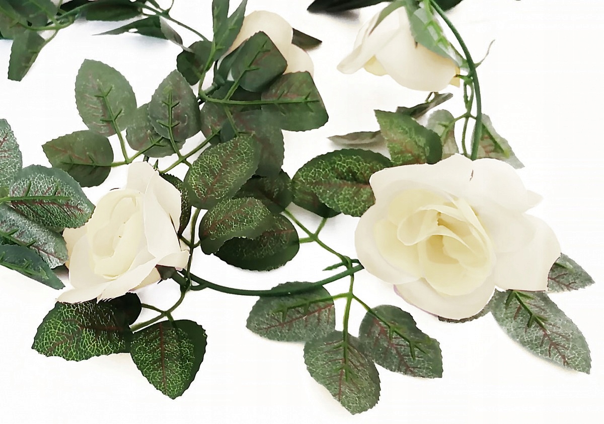 Girlanda z Różami dekoracja na Ślub Komunię 220cm Marka bez marki