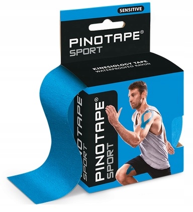 

Taśma kinesio 5cm x 5m Pinotape Sensitive niebiesk