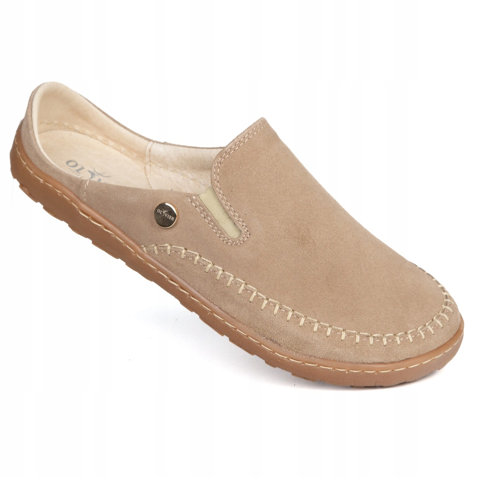 Boty Barefoot Nazouváky nazouvací kožené Olivier Milo béžové 37