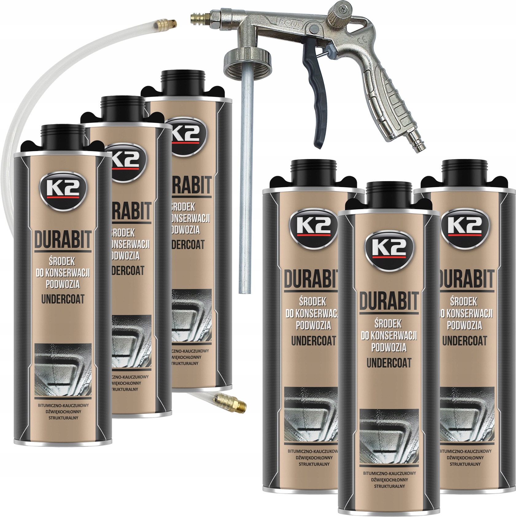 KONSERWACJA PODWOZIA K2 DURABIT 6x1L=6L + PISTOLET
