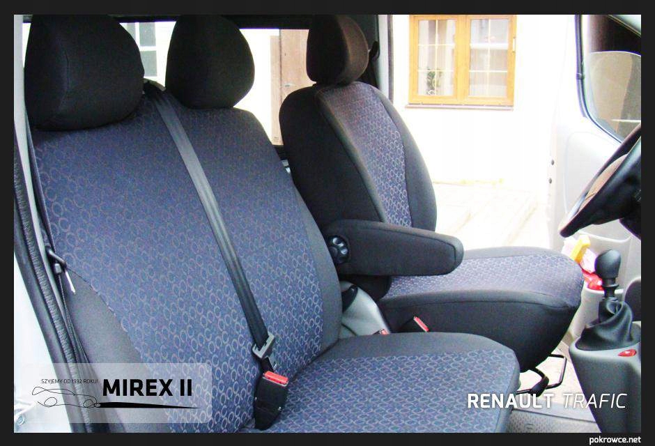 Pokrowce z tkanin tapicerskich Nissan Primastar 3-osobowy