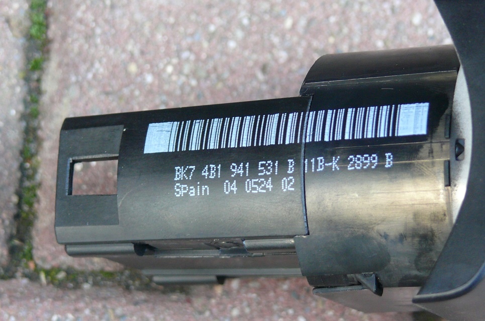 bouton interrupteur feux AUDI A6 C5 97-01r. 4B1941531B