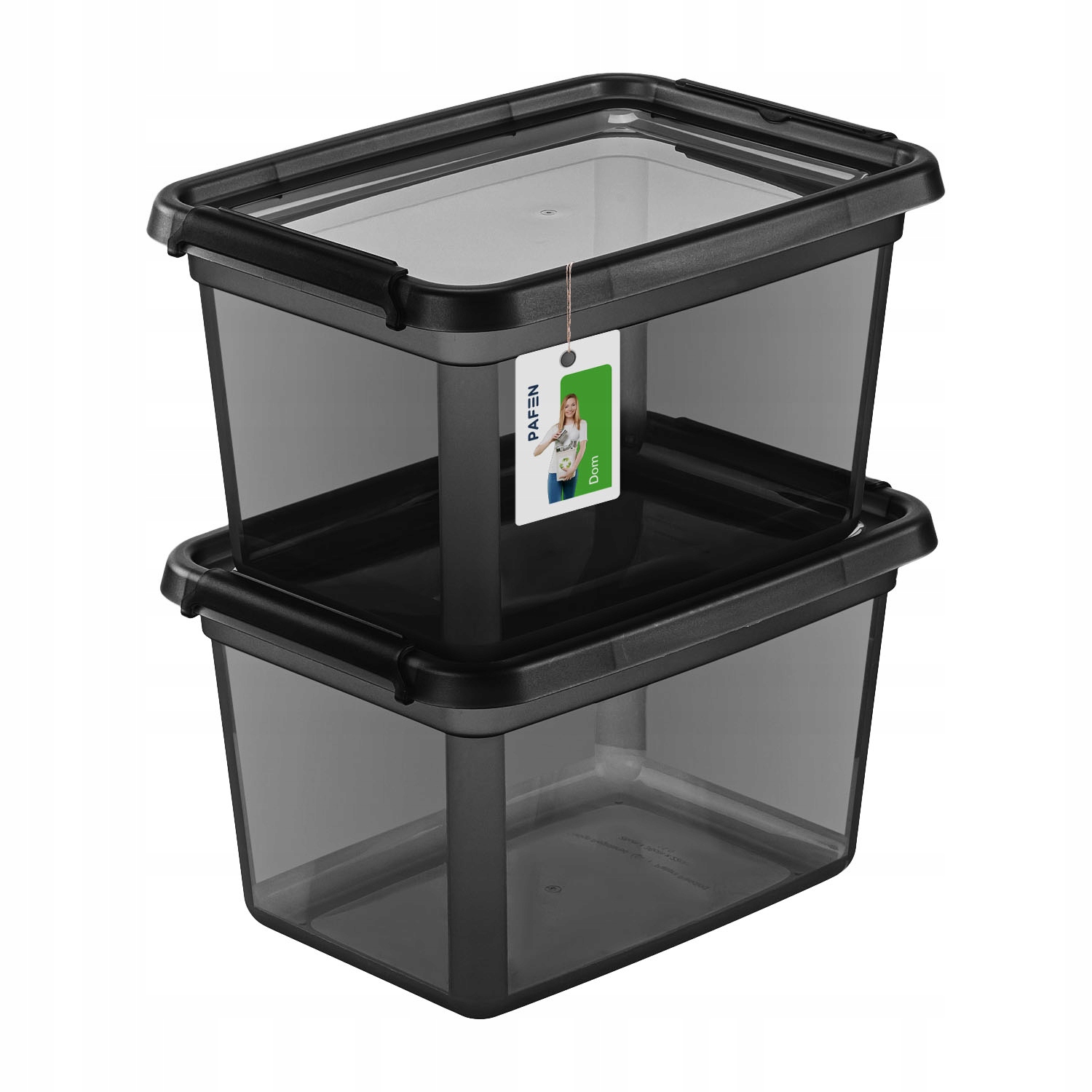 Komplet pojemników z uchylnymi pokrywami 2x 15L Pojemność 30 l