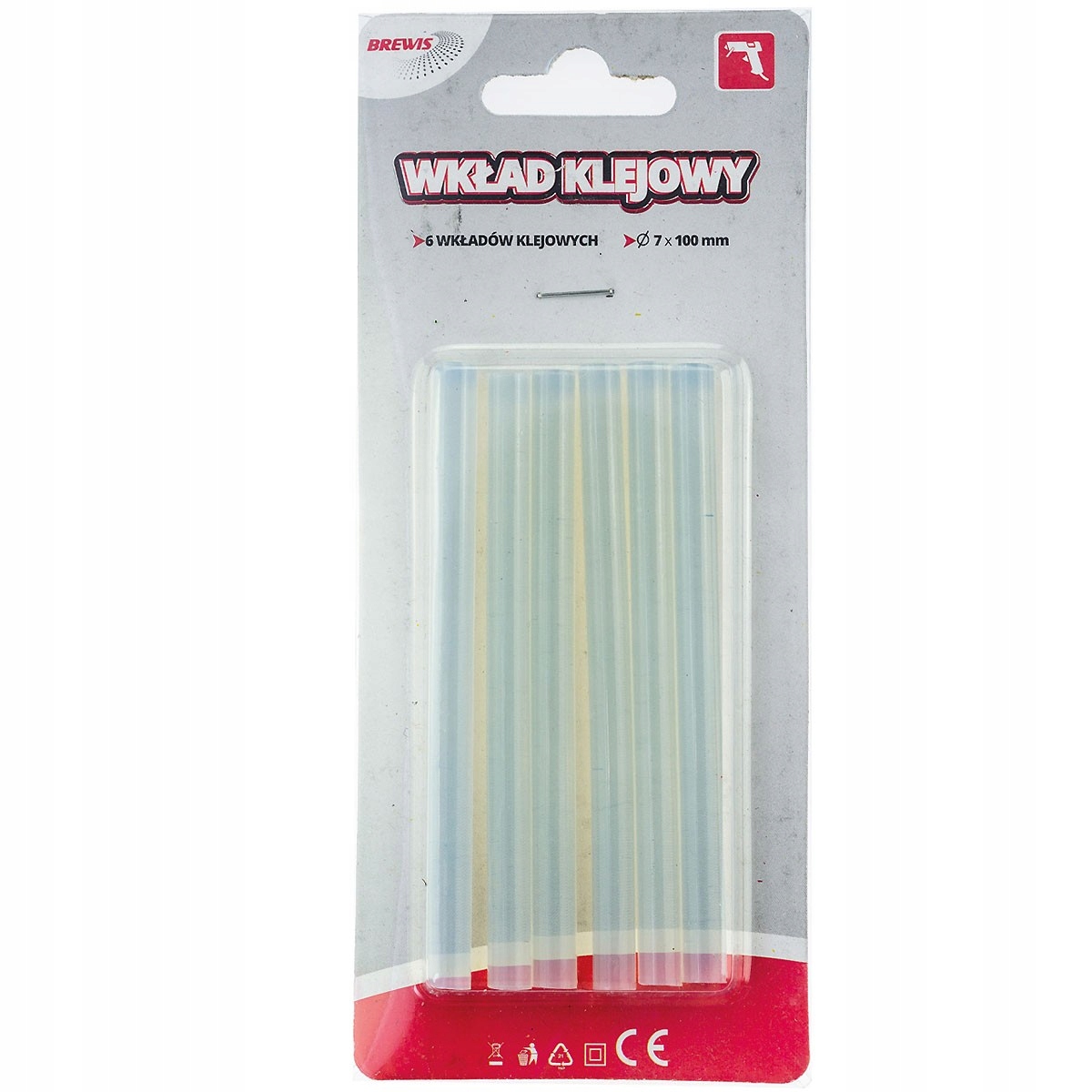 KLEJ DO PISTOLETU NA GORĄCO 7mm 6szt Stan opakowania oryginalne