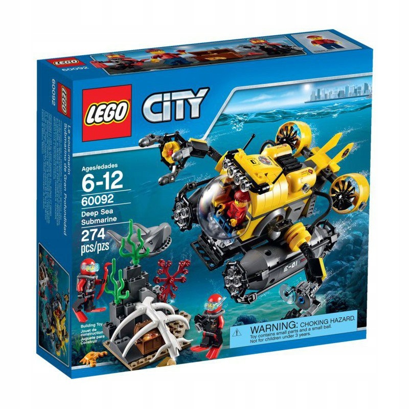 Originální Lego 60092 City Loď Stavebnice jako Dárek Podmořský poklad
