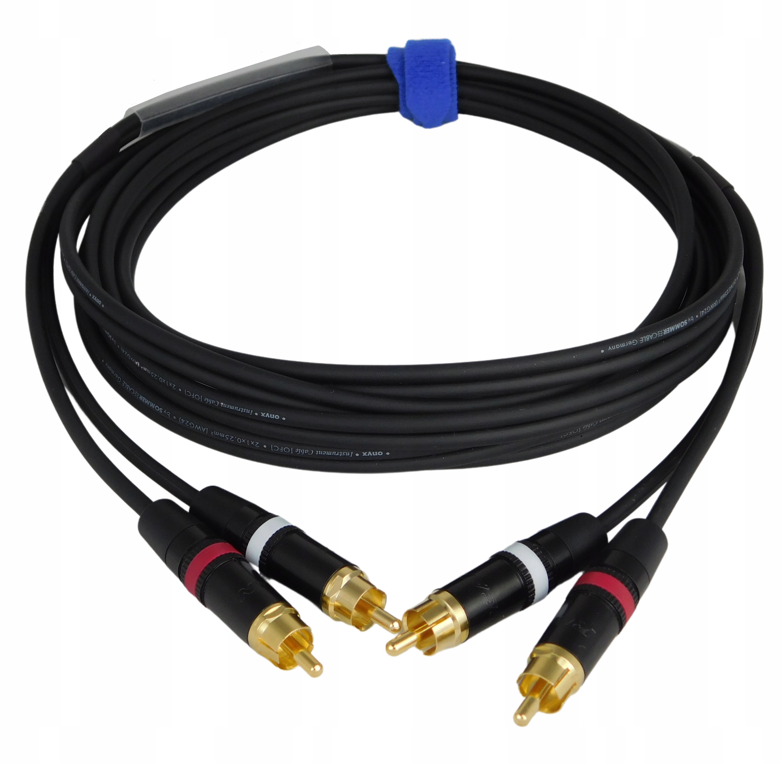 Sommer Onyx Interkonekt 2xRCA Cinch Neutrik 1,5 m
