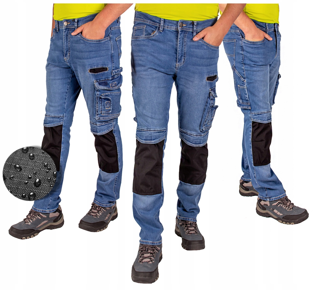 Spodnie Robocze męskie Elastyczne jeans Bojówki wytrzymałe Firi 58