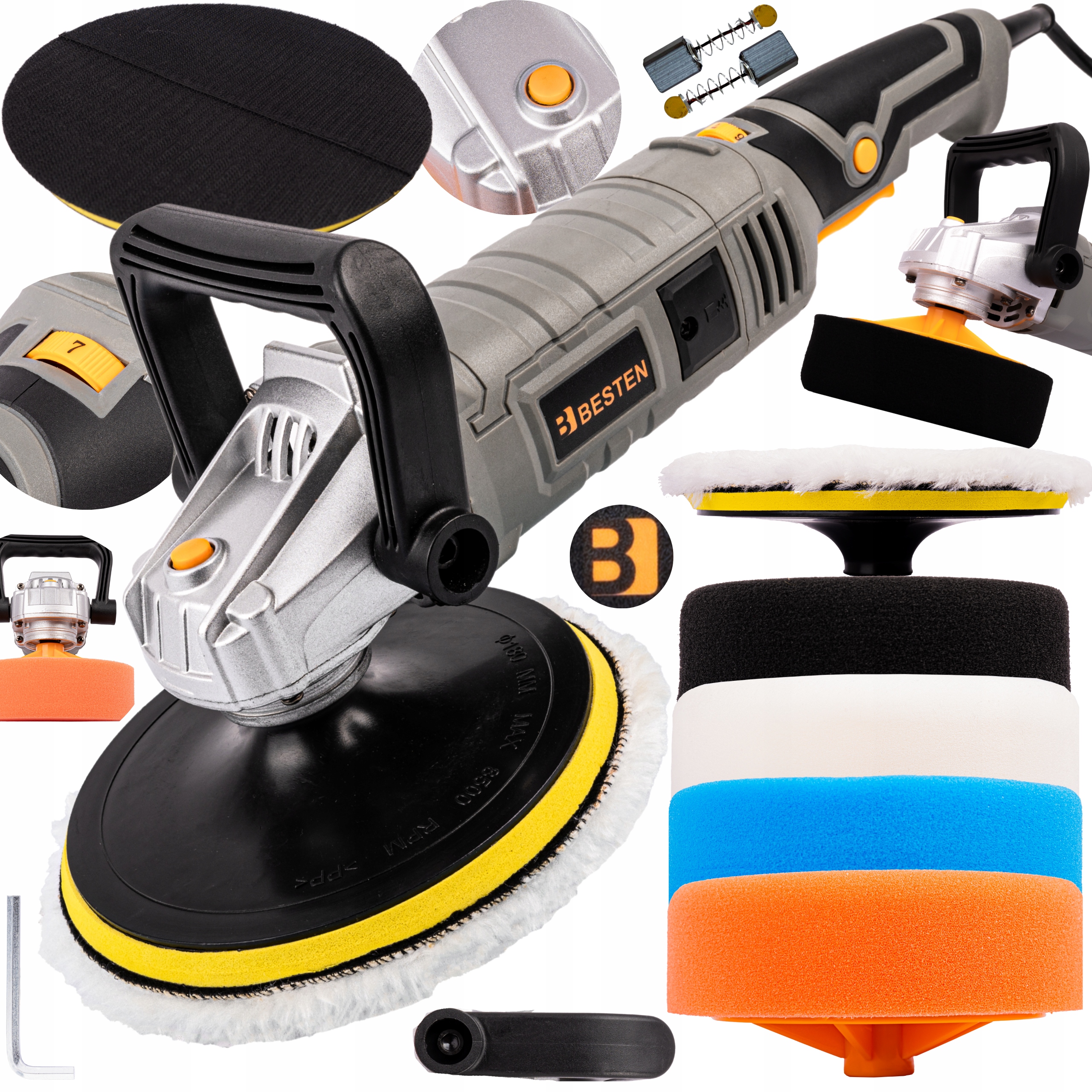 Leštička automobilová Besten Příslušenství 180 mm Regulace otáček 800-3200 Rpm