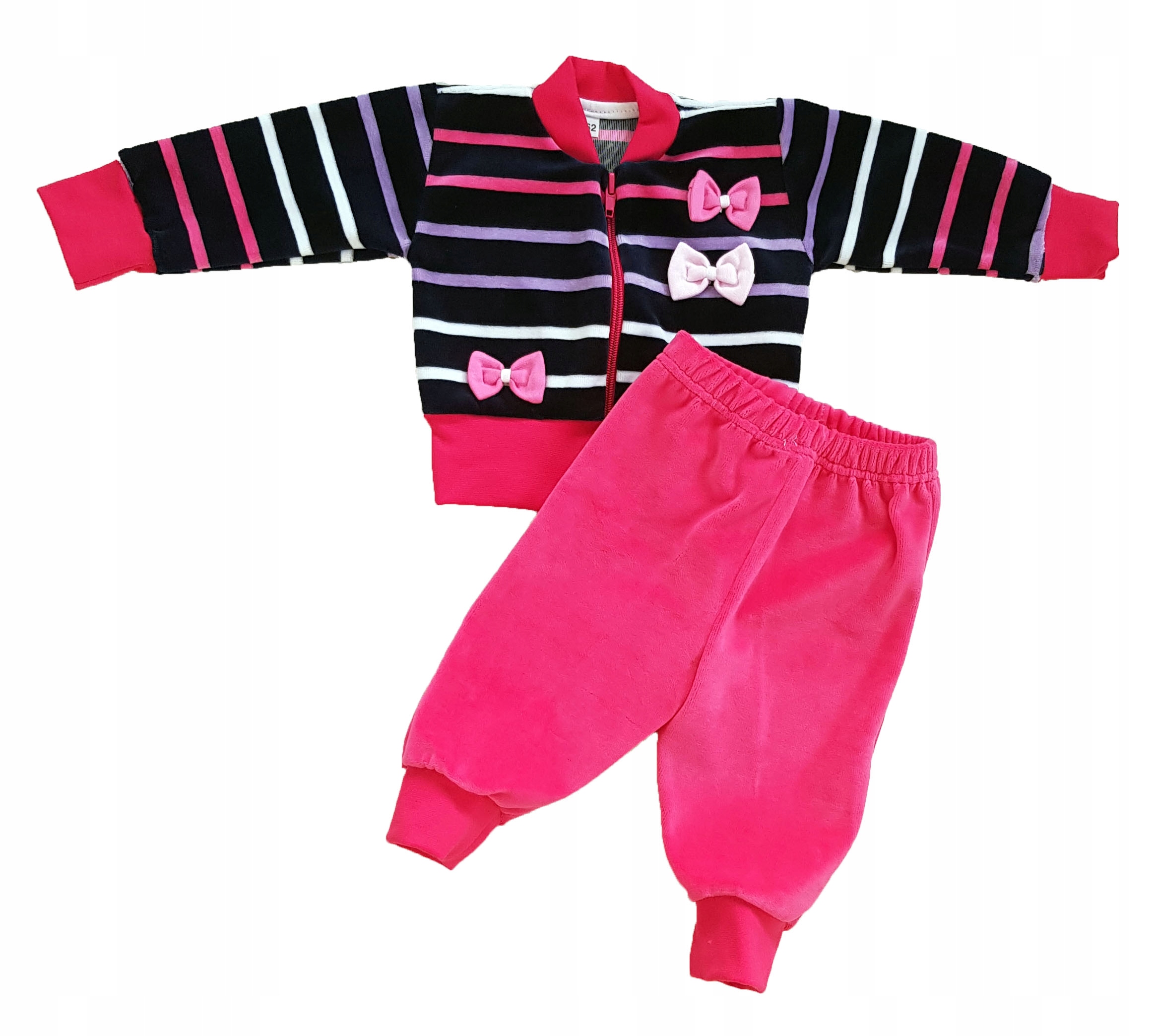 DRES DZIECIĘCY KOMPLET BLUZA WELUR ŚWIĘTA r. 68