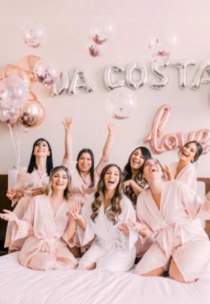 SZLAFROK ŚLUBNY DAMSKI SATYNOWY PANNA MŁODA PANIEŃSKI NAPIS ROZMIAR M Rozmiar M