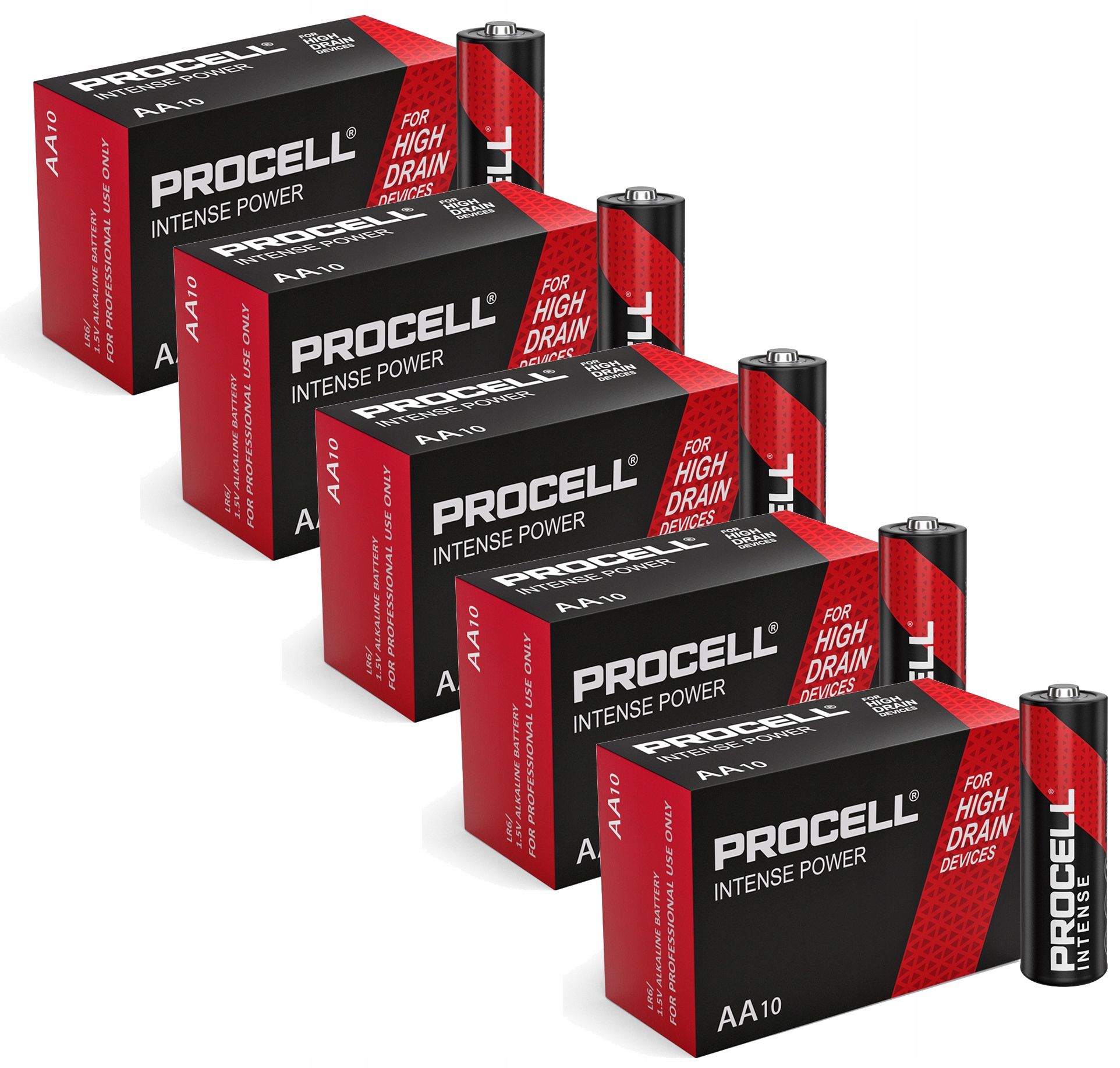 Baterie Duracell Procell Intense Aa LR6 50 Ks Průmyslové Alkalické