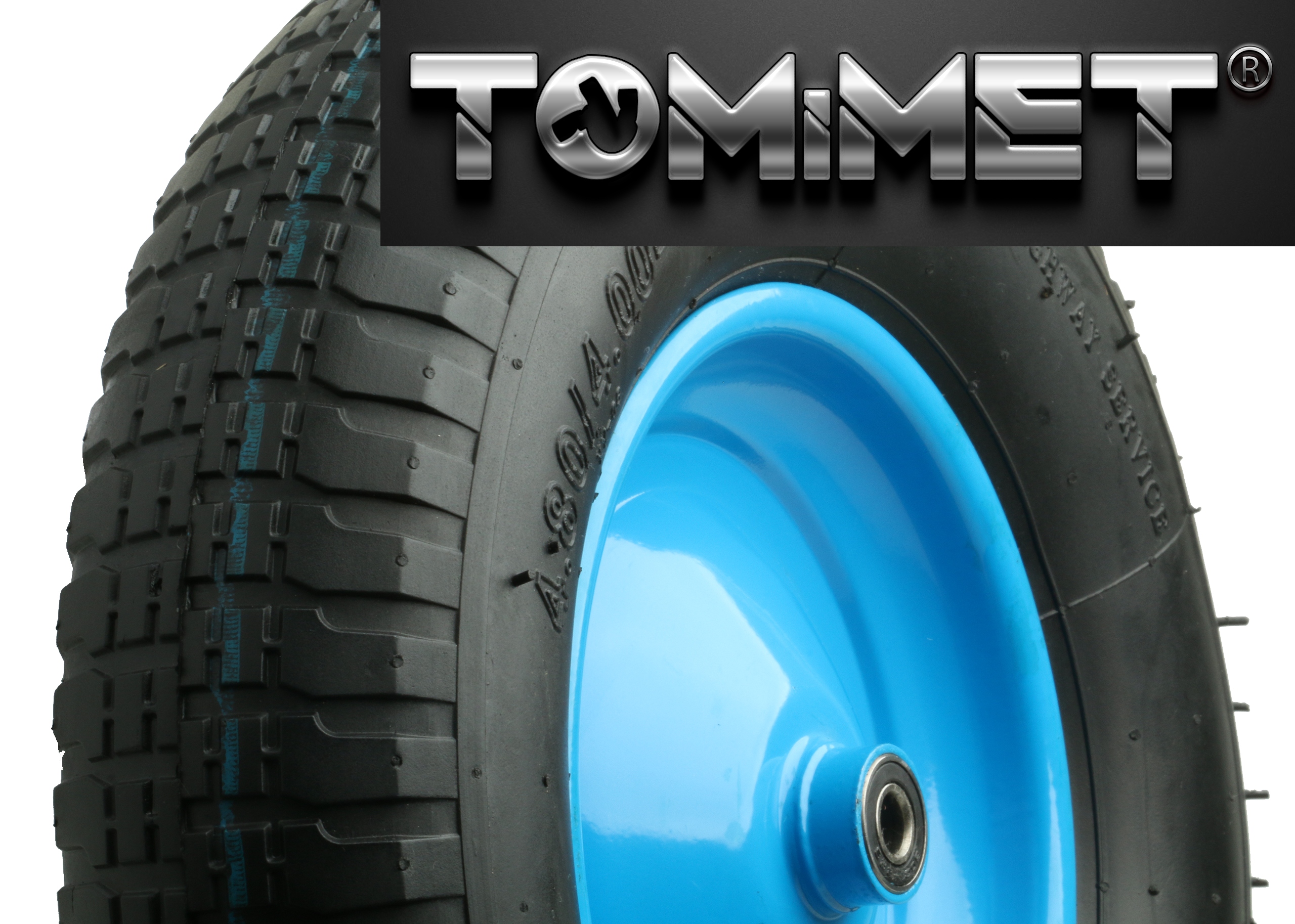 KOŁO KÓŁKO DO TACZKI TACZEK WÓZKA 4.80/4.00-8 MOCNE 6PR + OŚKA Pojemność 0 l