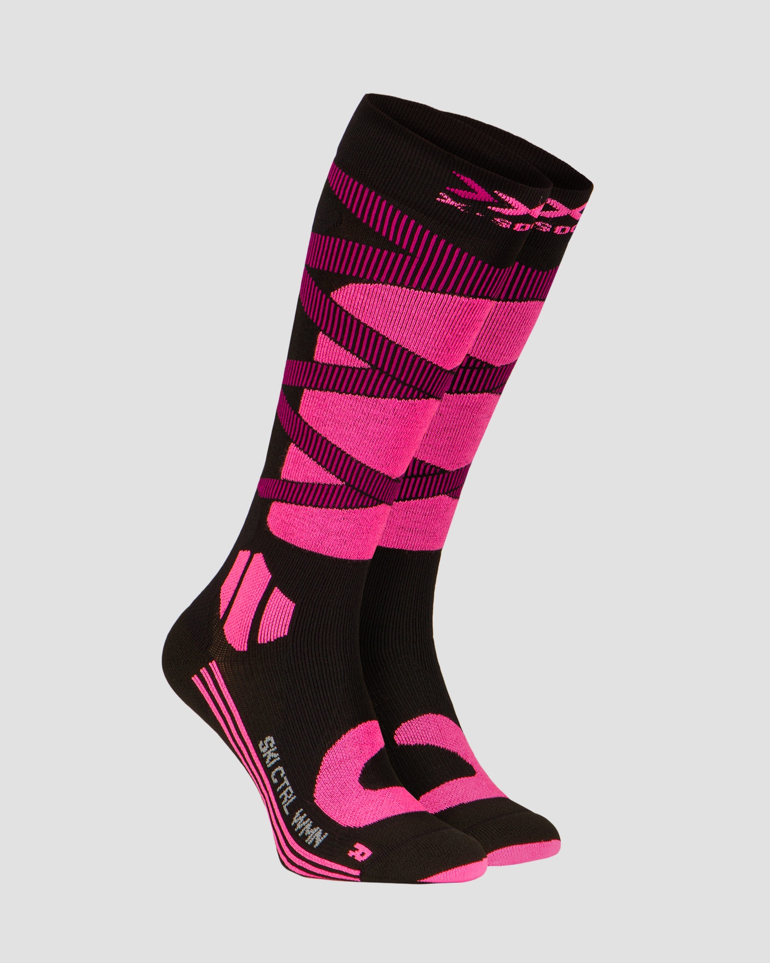 Skarpety narciarskie czarno-różowe damskie X-Socks Ski Control 4.0 39-40