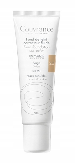 Avene Couvrance, Fluid korygujący, beżowy 2,5, Spf 20, 30 ml