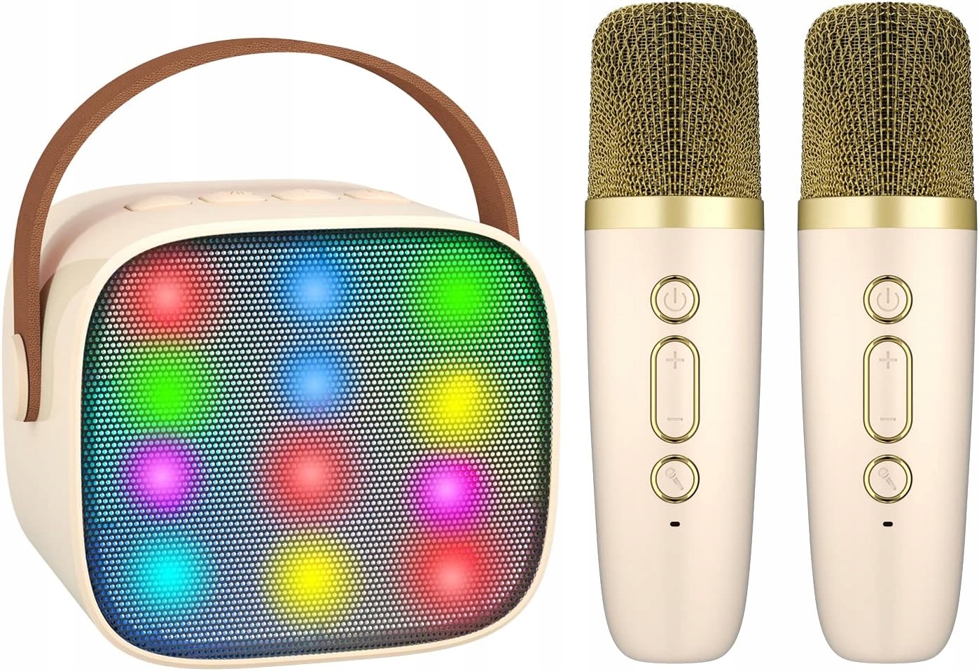 GŁOŚNIK KARAOKE WOWSTAR K1 BLUETOOTH 2 MIKROFONY LED PRZENOŚNY Marka Pozostałe